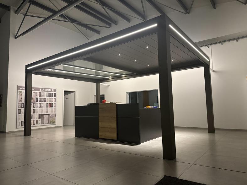 Terrassenüberdachung mit LED Beleuchtung
