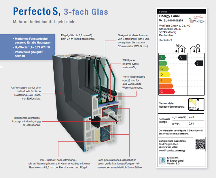Perfecto S,3-fach Glas Passivhaus geeignet Image
